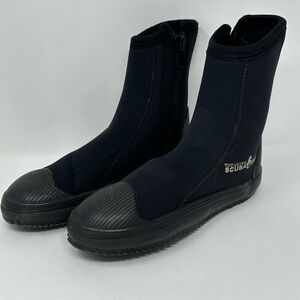 Scuba Max Titanium Black Dive Boot Reef Track 6.0MM Sz 7 Side Zip M7